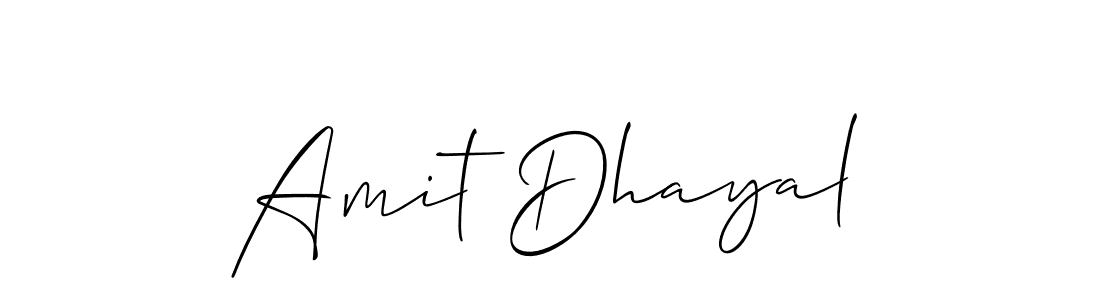 Amit Dhayal stylish signature style. Best Handwritten Sign (Allison_Script) for my name. Handwritten Signature Collection Ideas for my name Amit Dhayal. Amit Dhayal signature style 2 images and pictures png