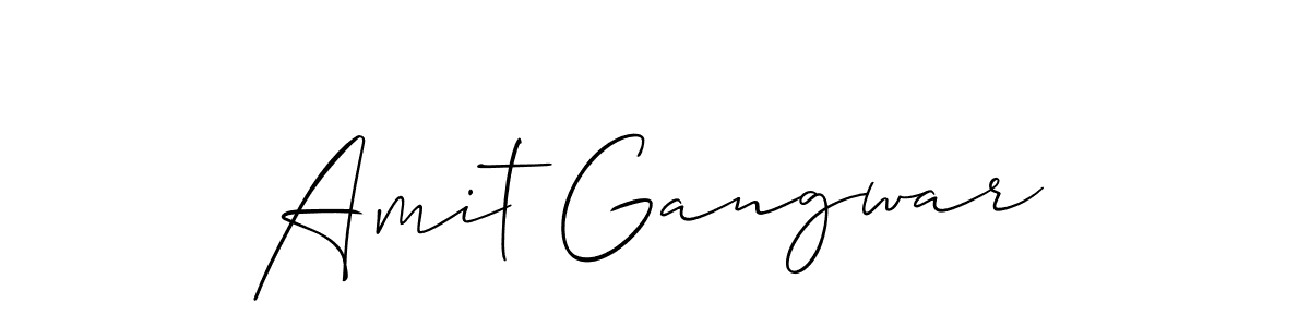 How to make Amit Gangwar name signature. Use Allison_Script style for creating short signs online. This is the latest handwritten sign. Amit Gangwar signature style 2 images and pictures png