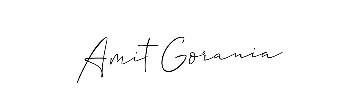 Similarly Allison_Script is the best handwritten signature design. Signature creator online .You can use it as an online autograph creator for name Amit Gorania. Amit Gorania signature style 2 images and pictures png