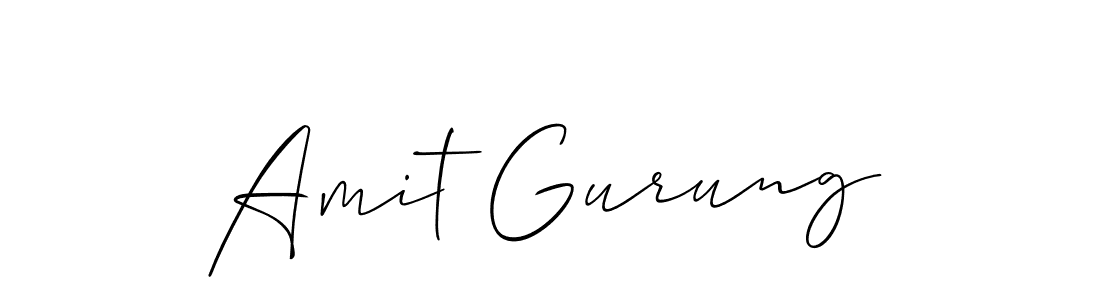 Design your own signature with our free online signature maker. With this signature software, you can create a handwritten (Allison_Script) signature for name Amit Gurung. Amit Gurung signature style 2 images and pictures png