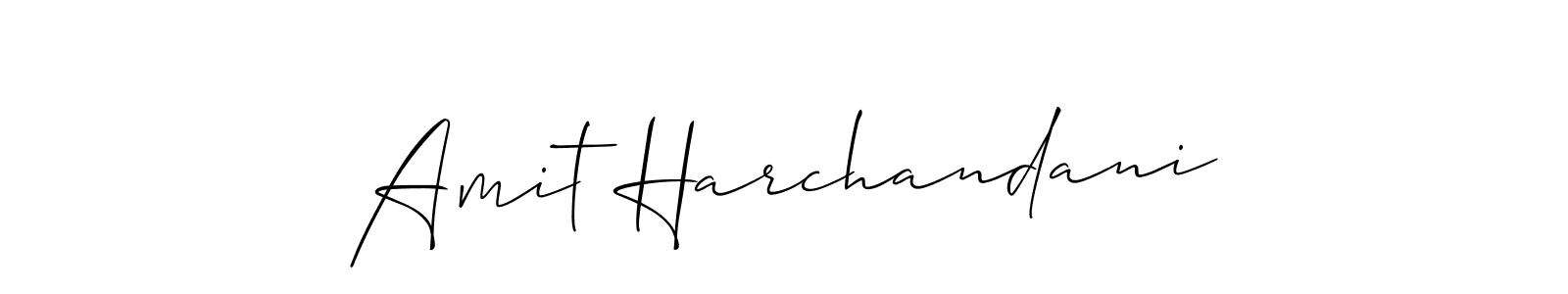 Allison_Script is a professional signature style that is perfect for those who want to add a touch of class to their signature. It is also a great choice for those who want to make their signature more unique. Get Amit Harchandani name to fancy signature for free. Amit Harchandani signature style 2 images and pictures png