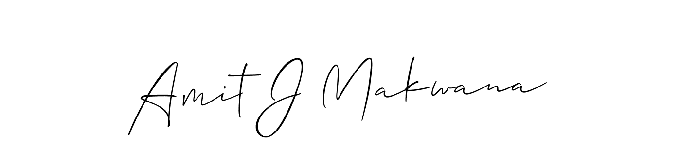 Allison_Script is a professional signature style that is perfect for those who want to add a touch of class to their signature. It is also a great choice for those who want to make their signature more unique. Get Amit J Makwana name to fancy signature for free. Amit J Makwana signature style 2 images and pictures png