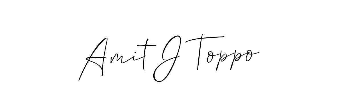 You can use this online signature creator to create a handwritten signature for the name Amit J Toppo. This is the best online autograph maker. Amit J Toppo signature style 2 images and pictures png