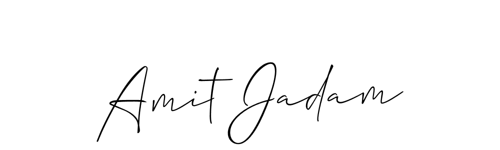 Also we have Amit Jadam name is the best signature style. Create professional handwritten signature collection using Allison_Script autograph style. Amit Jadam signature style 2 images and pictures png