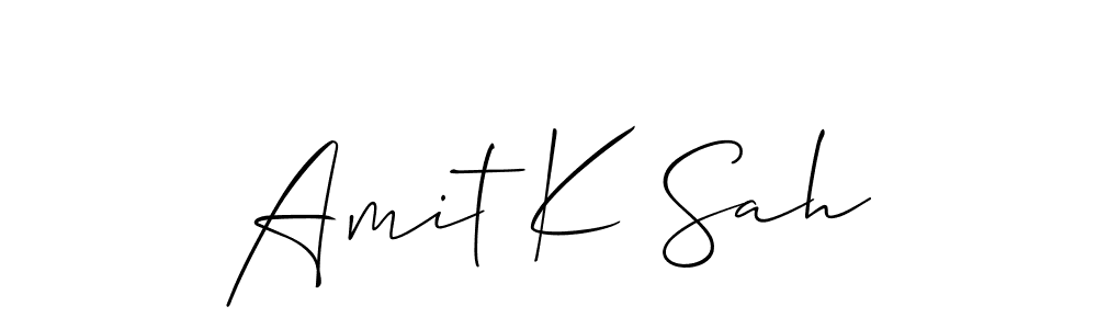 Create a beautiful signature design for name Amit K Sah. With this signature (Allison_Script) fonts, you can make a handwritten signature for free. Amit K Sah signature style 2 images and pictures png