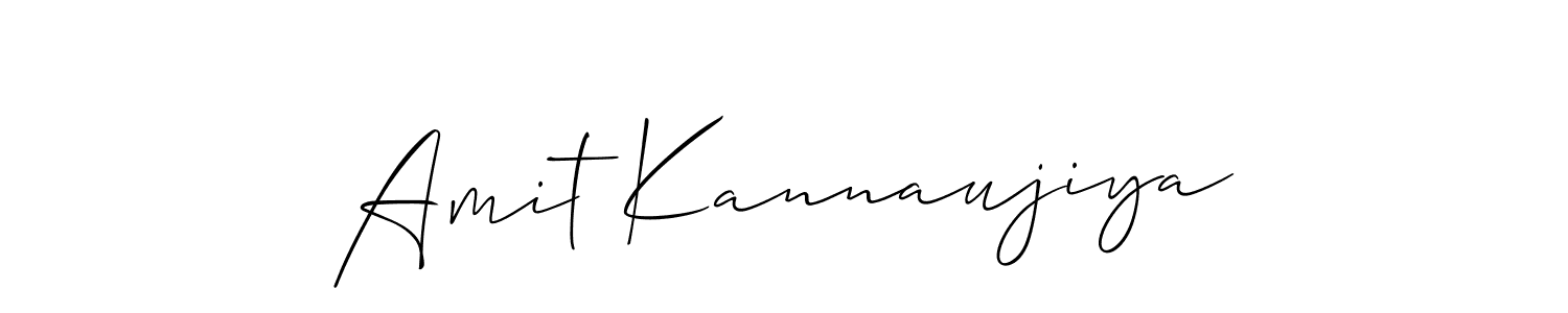 This is the best signature style for the Amit Kannaujiya name. Also you like these signature font (Allison_Script). Mix name signature. Amit Kannaujiya signature style 2 images and pictures png