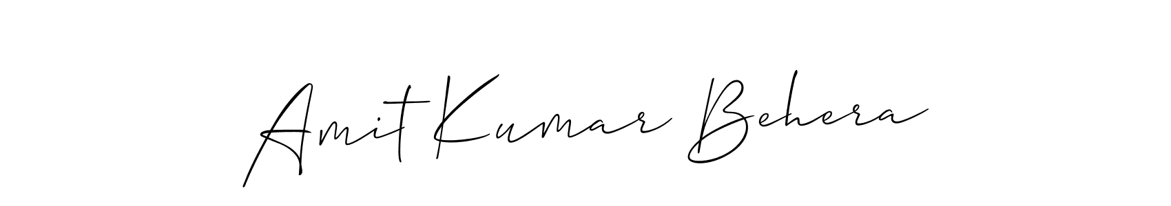 Also we have Amit Kumar Behera name is the best signature style. Create professional handwritten signature collection using Allison_Script autograph style. Amit Kumar Behera signature style 2 images and pictures png