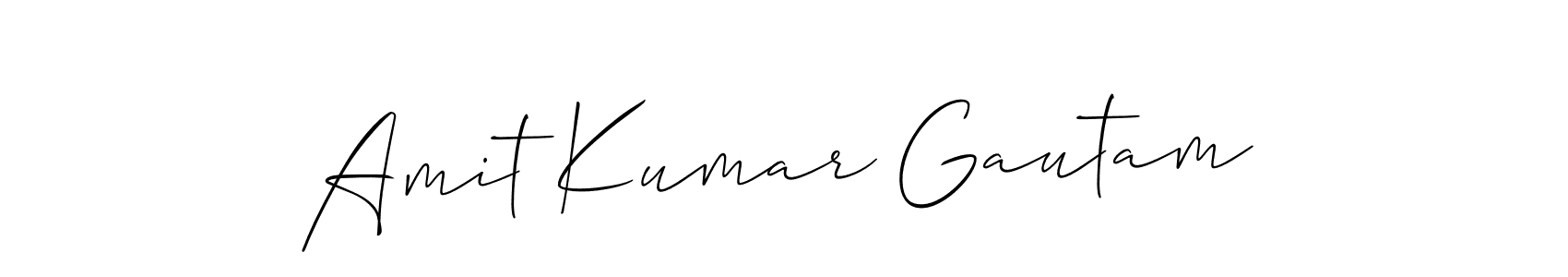 You should practise on your own different ways (Allison_Script) to write your name (Amit Kumar Gautam) in signature. don't let someone else do it for you. Amit Kumar Gautam signature style 2 images and pictures png