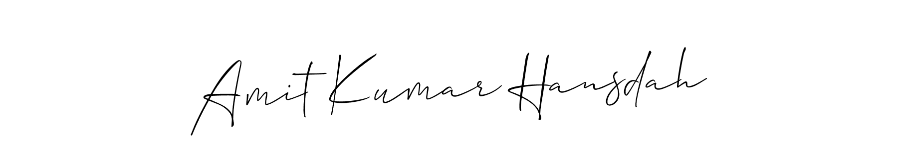 Design your own signature with our free online signature maker. With this signature software, you can create a handwritten (Allison_Script) signature for name Amit Kumar Hansdah. Amit Kumar Hansdah signature style 2 images and pictures png