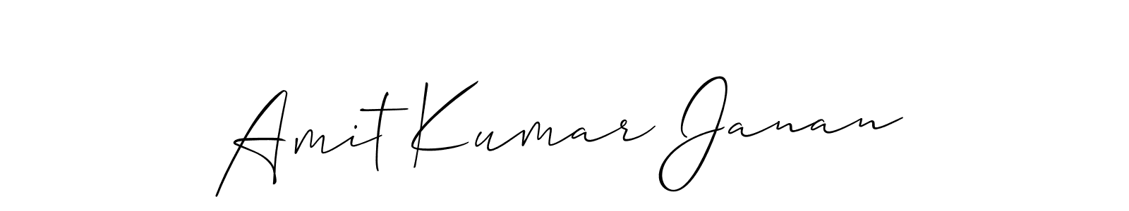 Make a short Amit Kumar Janan signature style. Manage your documents anywhere anytime using Allison_Script. Create and add eSignatures, submit forms, share and send files easily. Amit Kumar Janan signature style 2 images and pictures png