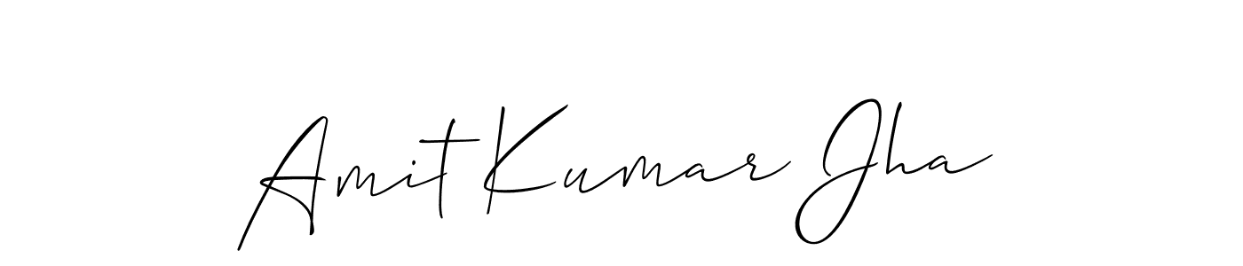 Allison_Script is a professional signature style that is perfect for those who want to add a touch of class to their signature. It is also a great choice for those who want to make their signature more unique. Get Amit Kumar Jha name to fancy signature for free. Amit Kumar Jha signature style 2 images and pictures png