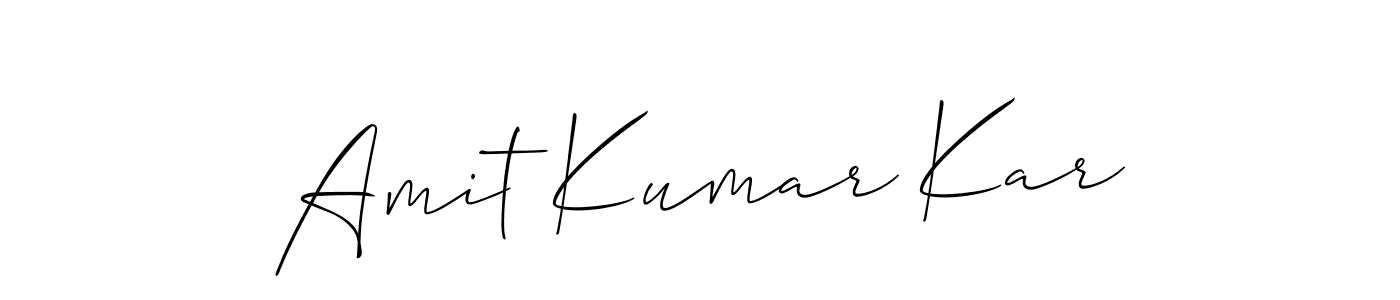 You should practise on your own different ways (Allison_Script) to write your name (Amit Kumar Kar) in signature. don't let someone else do it for you. Amit Kumar Kar signature style 2 images and pictures png