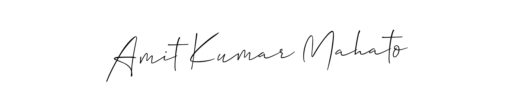 Make a short Amit Kumar Mahato signature style. Manage your documents anywhere anytime using Allison_Script. Create and add eSignatures, submit forms, share and send files easily. Amit Kumar Mahato signature style 2 images and pictures png