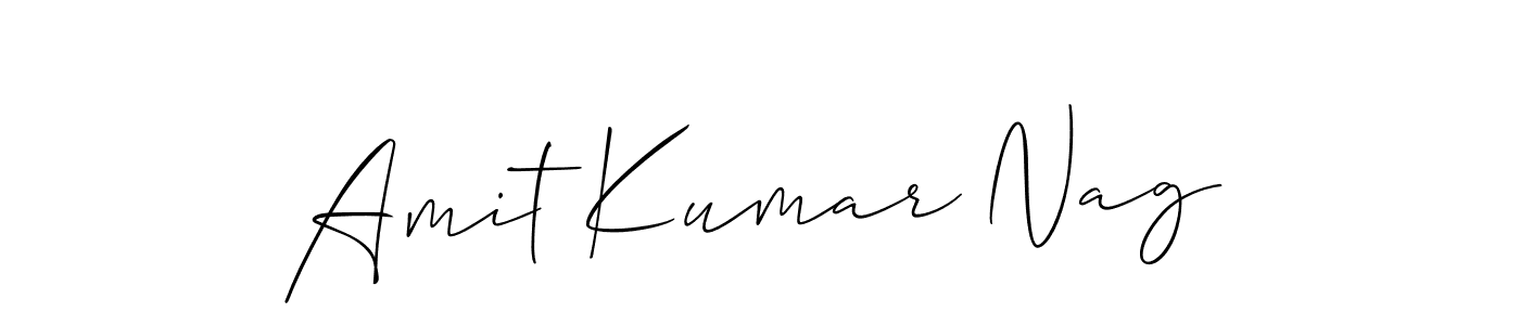 You should practise on your own different ways (Allison_Script) to write your name (Amit Kumar Nag) in signature. don't let someone else do it for you. Amit Kumar Nag signature style 2 images and pictures png