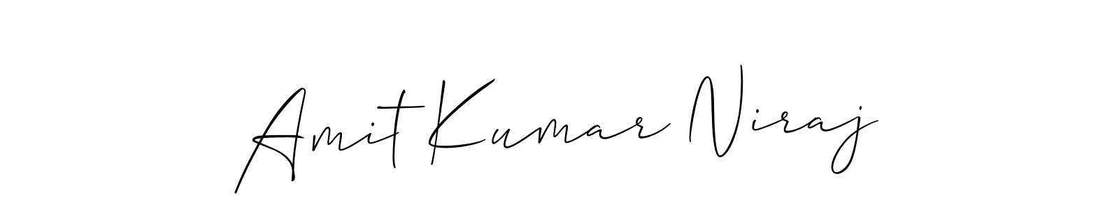Also we have Amit Kumar Niraj name is the best signature style. Create professional handwritten signature collection using Allison_Script autograph style. Amit Kumar Niraj signature style 2 images and pictures png
