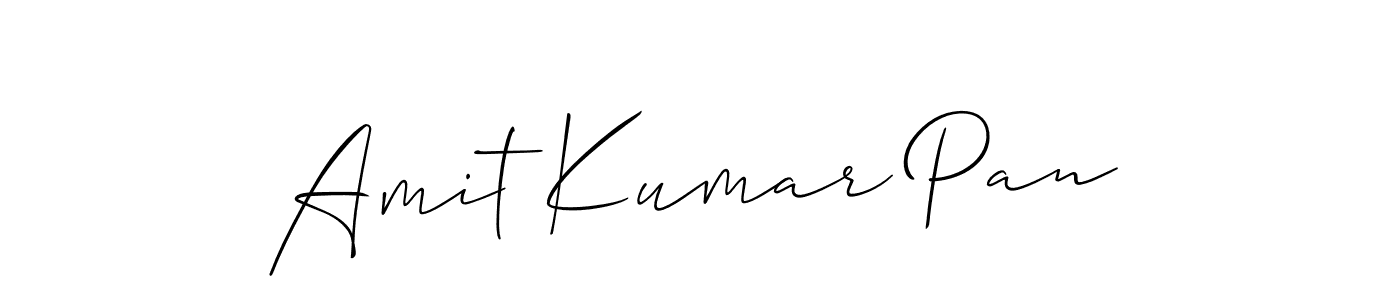 How to make Amit Kumar Pan name signature. Use Allison_Script style for creating short signs online. This is the latest handwritten sign. Amit Kumar Pan signature style 2 images and pictures png