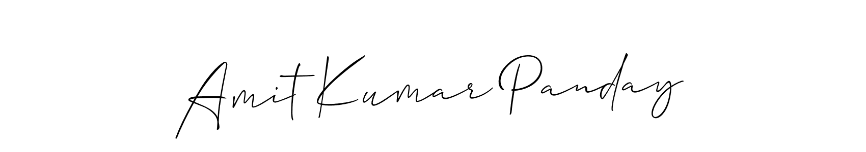 Use a signature maker to create a handwritten signature online. With this signature software, you can design (Allison_Script) your own signature for name Amit Kumar Panday. Amit Kumar Panday signature style 2 images and pictures png