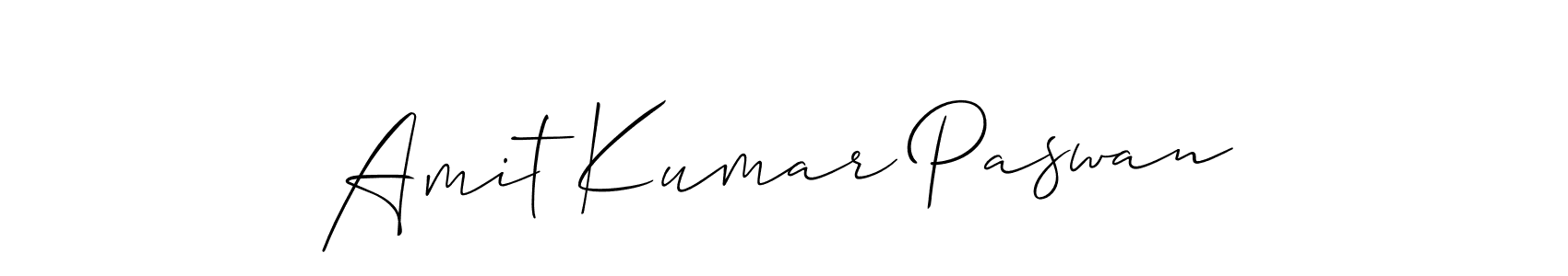 Use a signature maker to create a handwritten signature online. With this signature software, you can design (Allison_Script) your own signature for name Amit Kumar Paswan. Amit Kumar Paswan signature style 2 images and pictures png