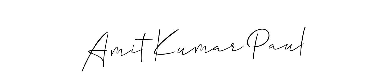 How to make Amit Kumar Paul name signature. Use Allison_Script style for creating short signs online. This is the latest handwritten sign. Amit Kumar Paul signature style 2 images and pictures png