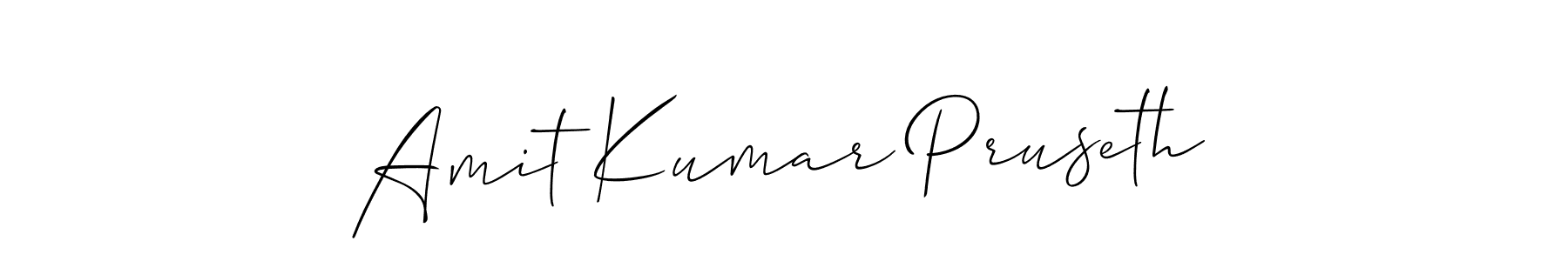 How to make Amit Kumar Pruseth name signature. Use Allison_Script style for creating short signs online. This is the latest handwritten sign. Amit Kumar Pruseth signature style 2 images and pictures png