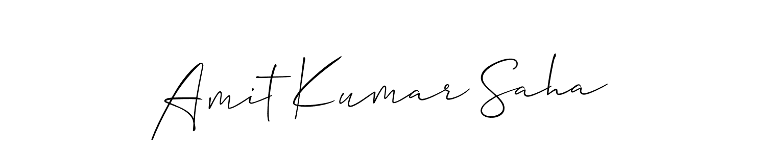 Make a short Amit Kumar Saha signature style. Manage your documents anywhere anytime using Allison_Script. Create and add eSignatures, submit forms, share and send files easily. Amit Kumar Saha signature style 2 images and pictures png