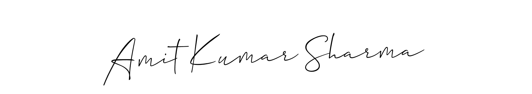 How to make Amit Kumar Sharma name signature. Use Allison_Script style for creating short signs online. This is the latest handwritten sign. Amit Kumar Sharma signature style 2 images and pictures png