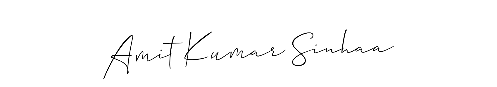 It looks lik you need a new signature style for name Amit Kumar Sinhaa. Design unique handwritten (Allison_Script) signature with our free signature maker in just a few clicks. Amit Kumar Sinhaa signature style 2 images and pictures png