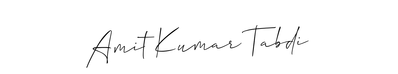 How to make Amit Kumar Tabdi name signature. Use Allison_Script style for creating short signs online. This is the latest handwritten sign. Amit Kumar Tabdi signature style 2 images and pictures png