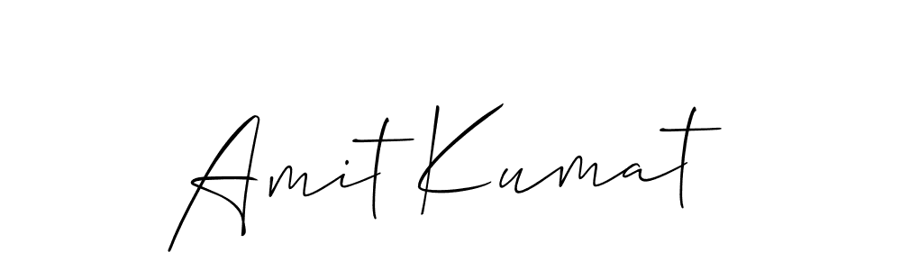 Also You can easily find your signature by using the search form. We will create Amit Kumat name handwritten signature images for you free of cost using Allison_Script sign style. Amit Kumat signature style 2 images and pictures png