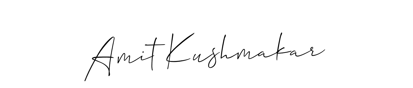 How to make Amit Kushmakar name signature. Use Allison_Script style for creating short signs online. This is the latest handwritten sign. Amit Kushmakar signature style 2 images and pictures png