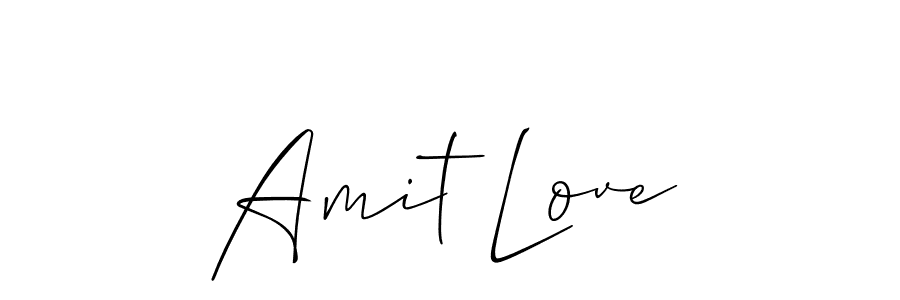 The best way (Allison_Script) to make a short signature is to pick only two or three words in your name. The name Amit Love include a total of six letters. For converting this name. Amit Love signature style 2 images and pictures png