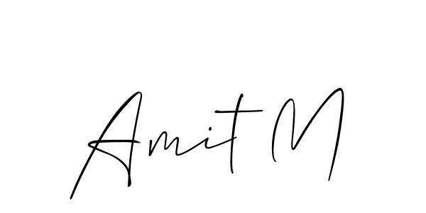 Make a beautiful signature design for name Amit M. With this signature (Allison_Script) style, you can create a handwritten signature for free. Amit M signature style 2 images and pictures png
