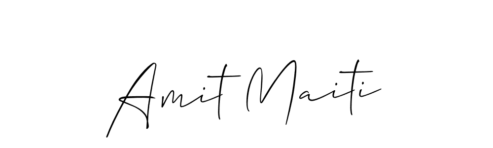 Also You can easily find your signature by using the search form. We will create Amit Maiti name handwritten signature images for you free of cost using Allison_Script sign style. Amit Maiti signature style 2 images and pictures png