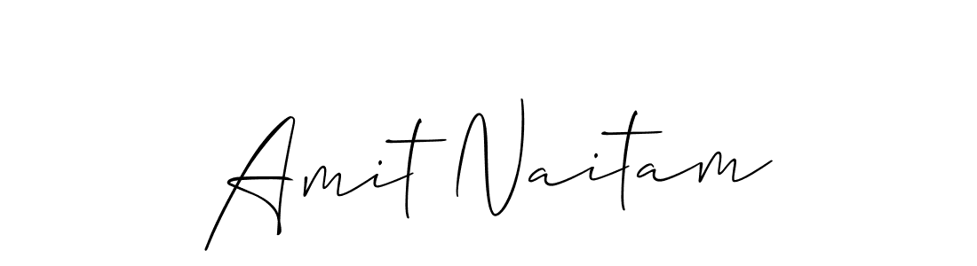 How to make Amit Naitam name signature. Use Allison_Script style for creating short signs online. This is the latest handwritten sign. Amit Naitam signature style 2 images and pictures png
