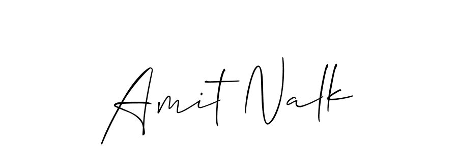 How to make Amit Nalk name signature. Use Allison_Script style for creating short signs online. This is the latest handwritten sign. Amit Nalk signature style 2 images and pictures png