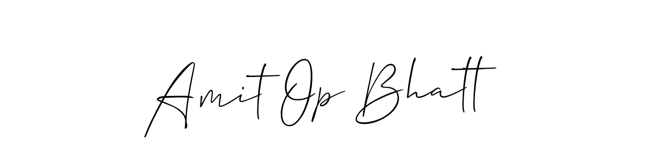 Create a beautiful signature design for name Amit Op Bhatt. With this signature (Allison_Script) fonts, you can make a handwritten signature for free. Amit Op Bhatt signature style 2 images and pictures png