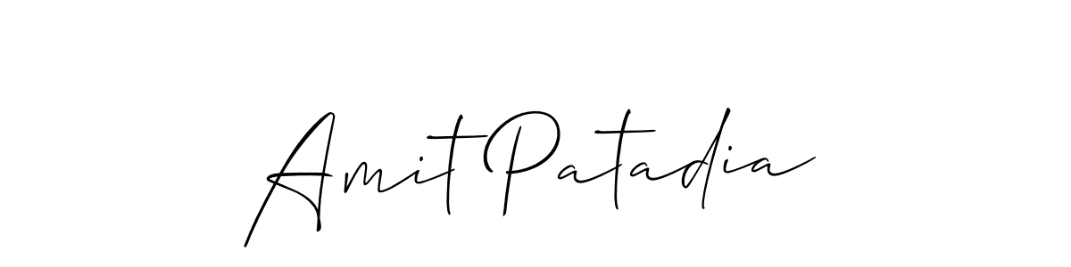 How to make Amit Patadia signature? Allison_Script is a professional autograph style. Create handwritten signature for Amit Patadia name. Amit Patadia signature style 2 images and pictures png