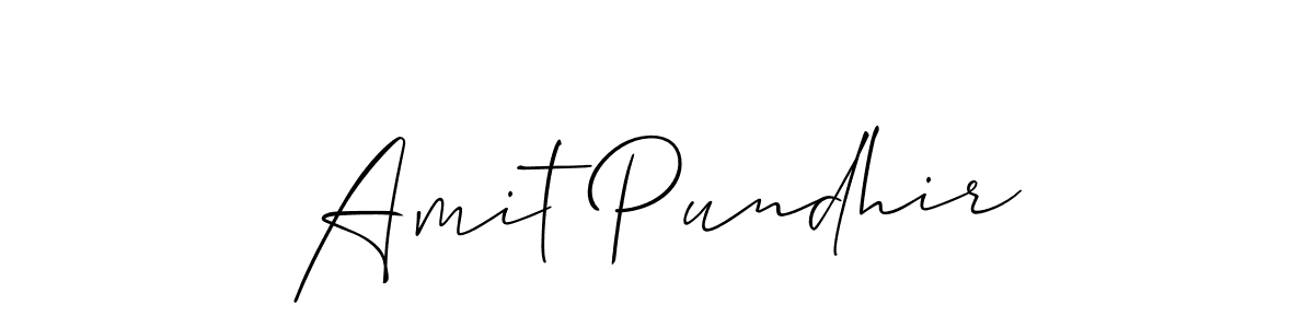 How to make Amit Pundhir name signature. Use Allison_Script style for creating short signs online. This is the latest handwritten sign. Amit Pundhir signature style 2 images and pictures png