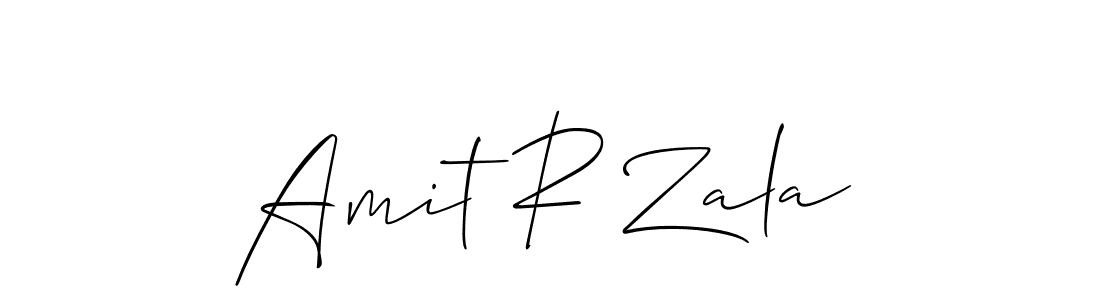 Also we have Amit R Zala name is the best signature style. Create professional handwritten signature collection using Allison_Script autograph style. Amit R Zala signature style 2 images and pictures png