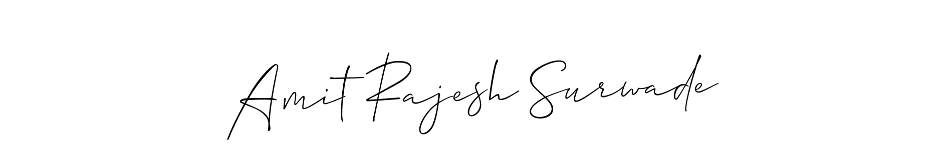 How to make Amit Rajesh Surwade name signature. Use Allison_Script style for creating short signs online. This is the latest handwritten sign. Amit Rajesh Surwade signature style 2 images and pictures png