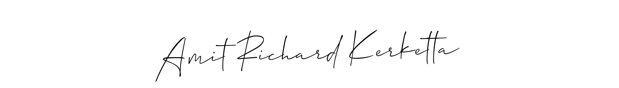 Use a signature maker to create a handwritten signature online. With this signature software, you can design (Allison_Script) your own signature for name Amit Richard Kerketta. Amit Richard Kerketta signature style 2 images and pictures png