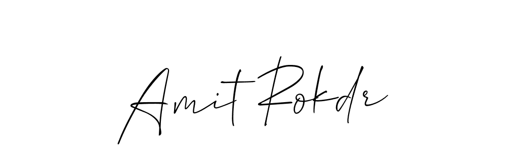 Design your own signature with our free online signature maker. With this signature software, you can create a handwritten (Allison_Script) signature for name Amit Rokdr. Amit Rokdr signature style 2 images and pictures png