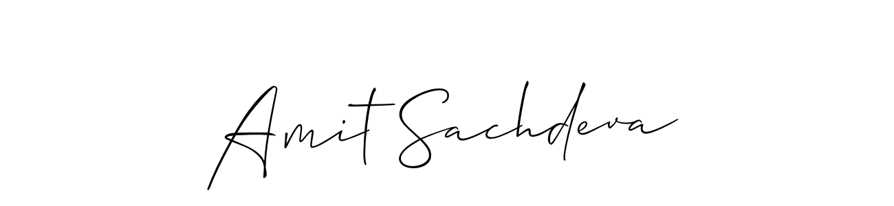 The best way (Allison_Script) to make a short signature is to pick only two or three words in your name. The name Amit Sachdeva include a total of six letters. For converting this name. Amit Sachdeva signature style 2 images and pictures png