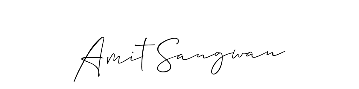 Make a short Amit Sangwan signature style. Manage your documents anywhere anytime using Allison_Script. Create and add eSignatures, submit forms, share and send files easily. Amit Sangwan signature style 2 images and pictures png