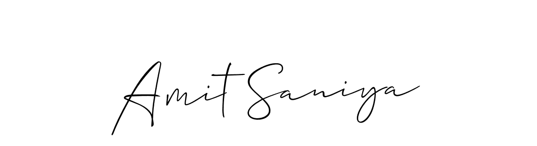 How to make Amit Saniya signature? Allison_Script is a professional autograph style. Create handwritten signature for Amit Saniya name. Amit Saniya signature style 2 images and pictures png