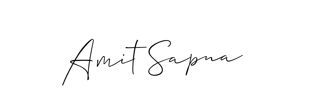 How to make Amit Sapna name signature. Use Allison_Script style for creating short signs online. This is the latest handwritten sign. Amit Sapna signature style 2 images and pictures png