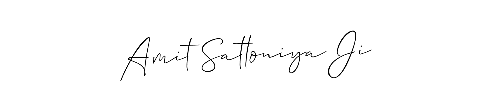 Create a beautiful signature design for name Amit Satloniya Ji. With this signature (Allison_Script) fonts, you can make a handwritten signature for free. Amit Satloniya Ji signature style 2 images and pictures png