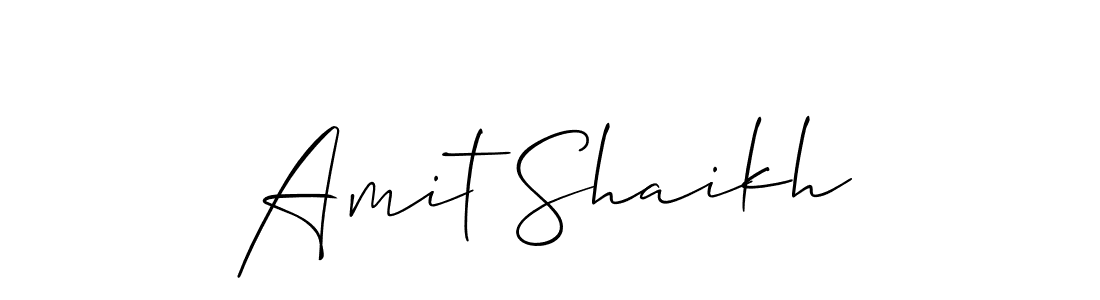 Use a signature maker to create a handwritten signature online. With this signature software, you can design (Allison_Script) your own signature for name Amit Shaikh. Amit Shaikh signature style 2 images and pictures png