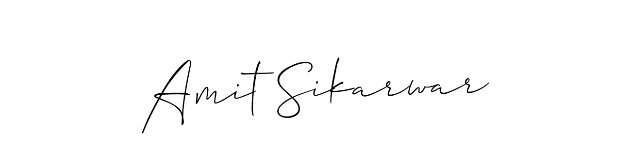 How to make Amit Sikarwar signature? Allison_Script is a professional autograph style. Create handwritten signature for Amit Sikarwar name. Amit Sikarwar signature style 2 images and pictures png