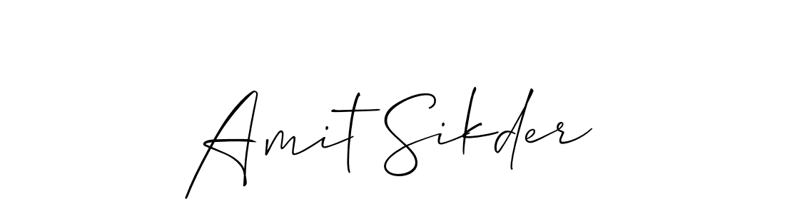 Also we have Amit Sikder name is the best signature style. Create professional handwritten signature collection using Allison_Script autograph style. Amit Sikder signature style 2 images and pictures png